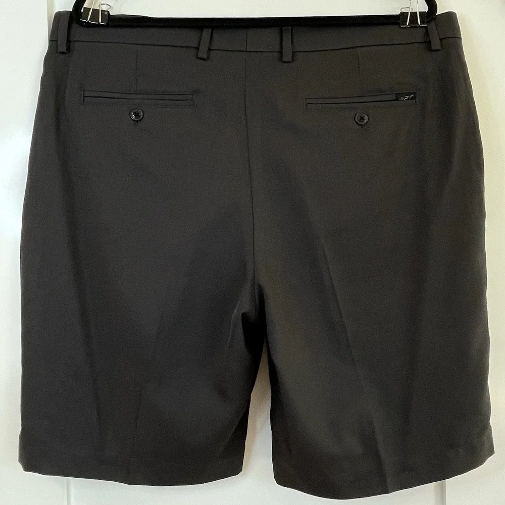 Greg Norman Everbest Shorts Mens‎ 38 Gray Mini Grid Checkered Stretch Golf Chino